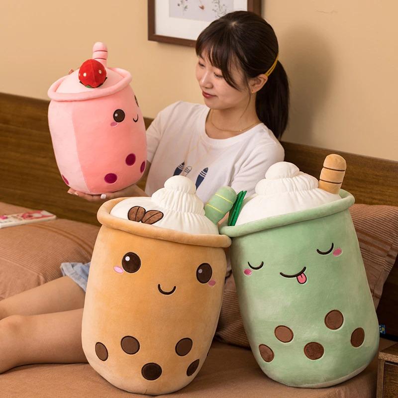 Super soft milk tea cup pillow pillow girls bed pillow pillow bed sofa pillow bay window cute cushion waist pillow-store3app